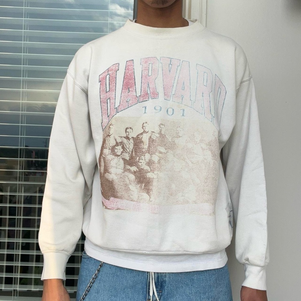 Vintage 90s Rare Harvard Graphic Crewneck